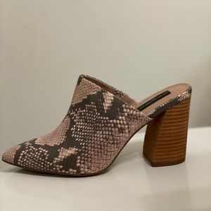 Steve Madden Snakeskin Block Mule
